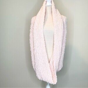 Garage Chunky Knit Soft Pink Infinity Scarf